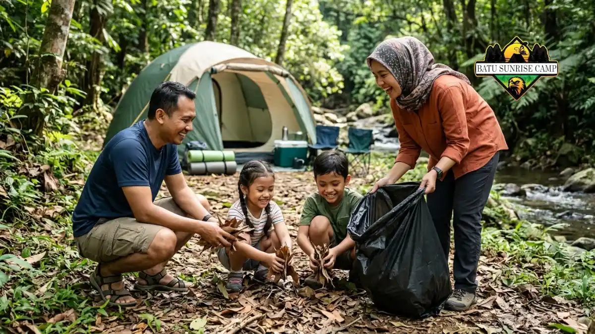 Aktivitas edukasi lingkungan keluarga camping