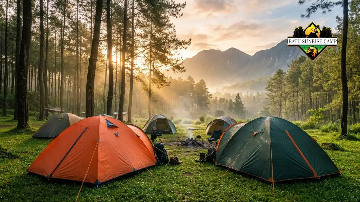 Camping ground Jawa Timur dengan tenda di kawasan pegunungan