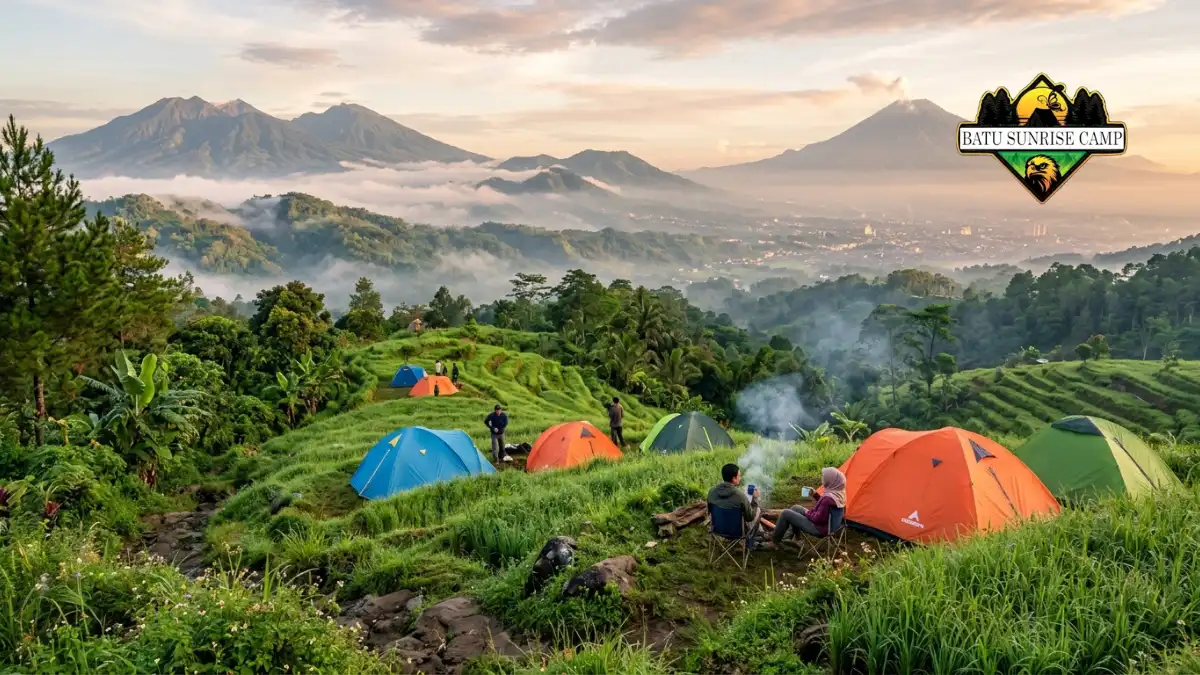 Camping ground di kawasan perbukitan Malang Jawa Timur