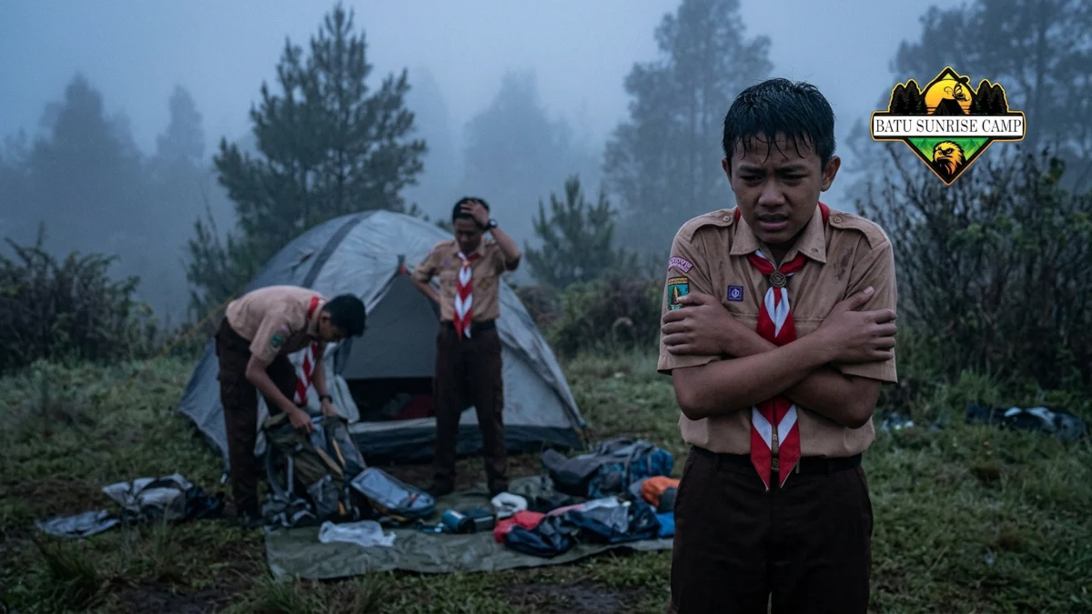 Dampak salah persiapan cuaca saat kemah pramuka