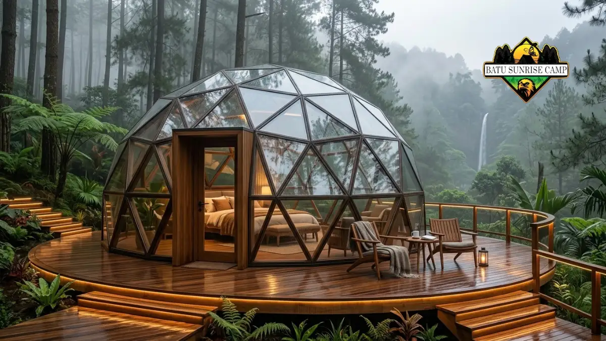 Glamping premium di Coban Rondo dengan tenda mewah dan fasilitas lengkap