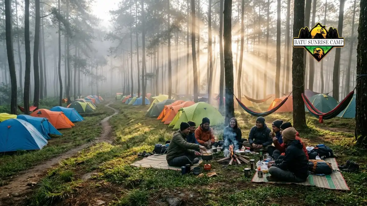 Suasana camping ground zona Cemara di Coban Rondo Malang